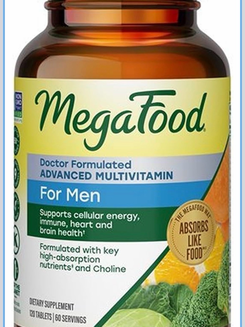 New Megafood Advanced Multivitamin For Men Glass Bottle Doctor Beauty Daily 120